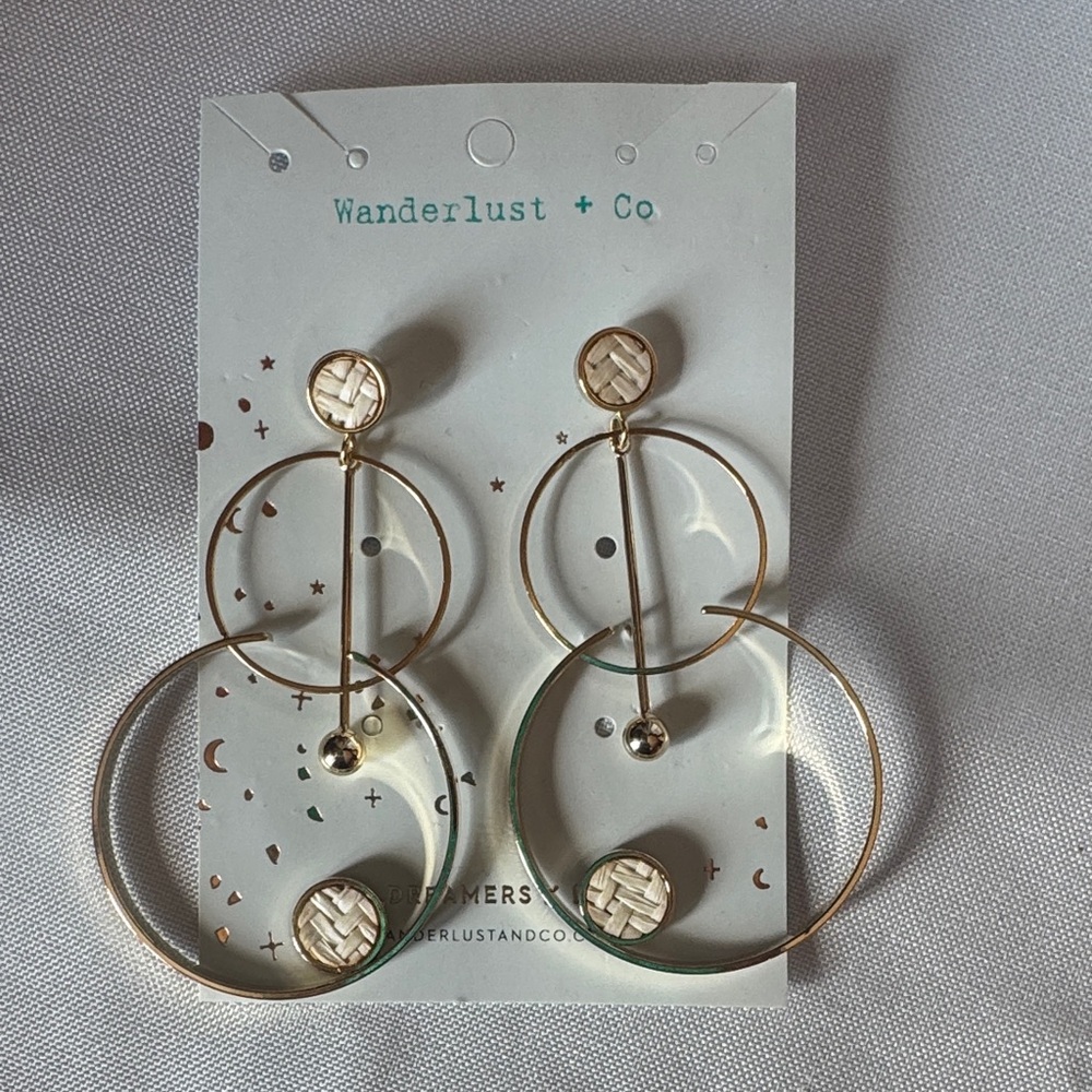 Wanderlust + Co Gold Double Hoop Earrings